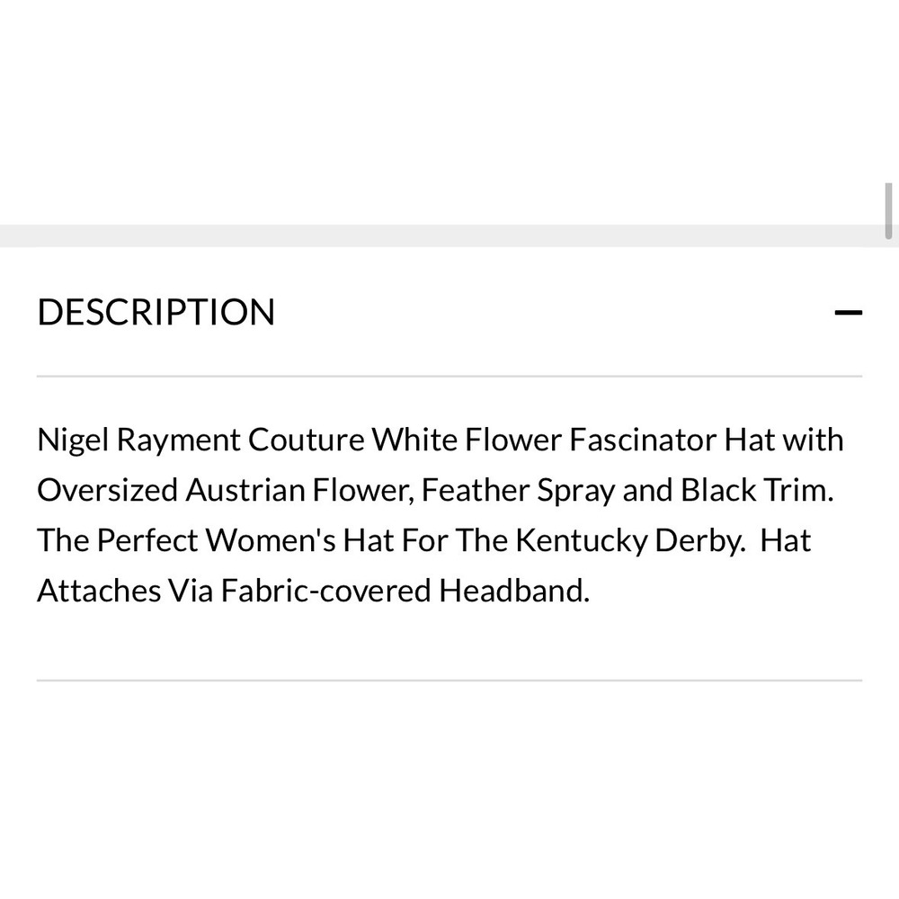 Nigel Rayment Fascinator Hat White Black Yellow Kentucky Derby Wedding - Picture 4 of 13